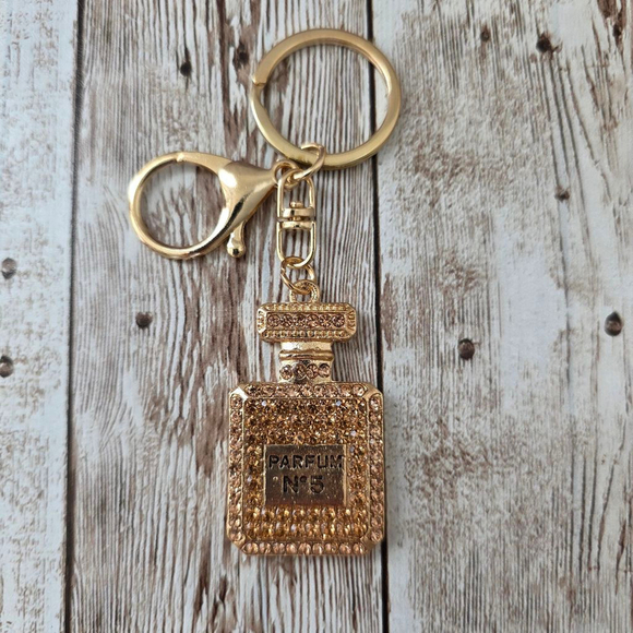 Women's Gold Color Bottle Keychain - Picture 1 of 5